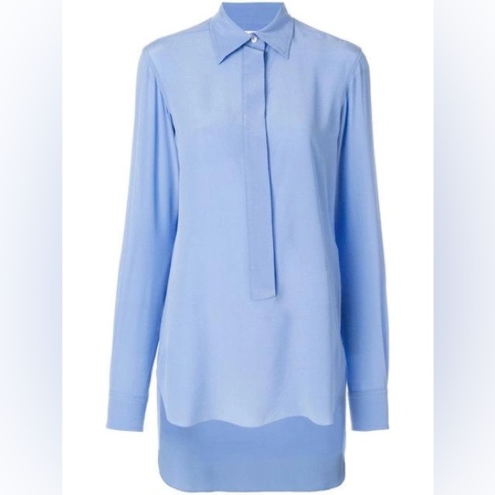 Victoria Beckham blue silk shirt, 4 - Picture 2 of 10